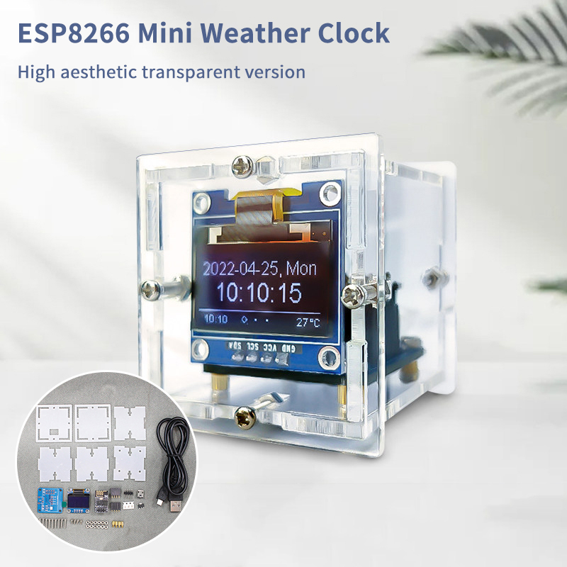 Diy Electronics Project Kit - ESP8266 Mini Hava Durumu Saati Kiti