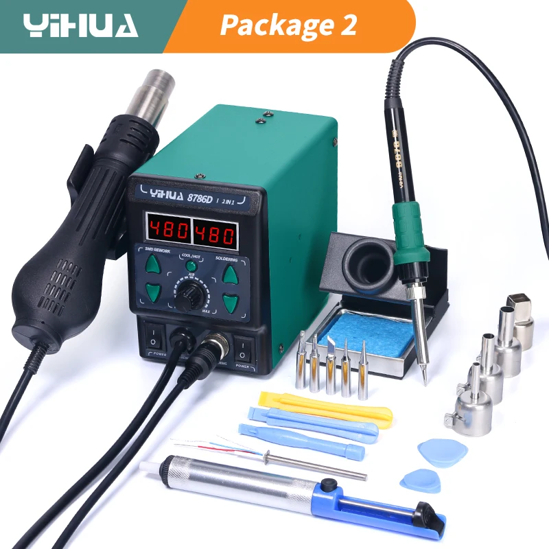 Diy Electronics Storage - YIHUA 8786D havya Sıcak Hava Lehimleme