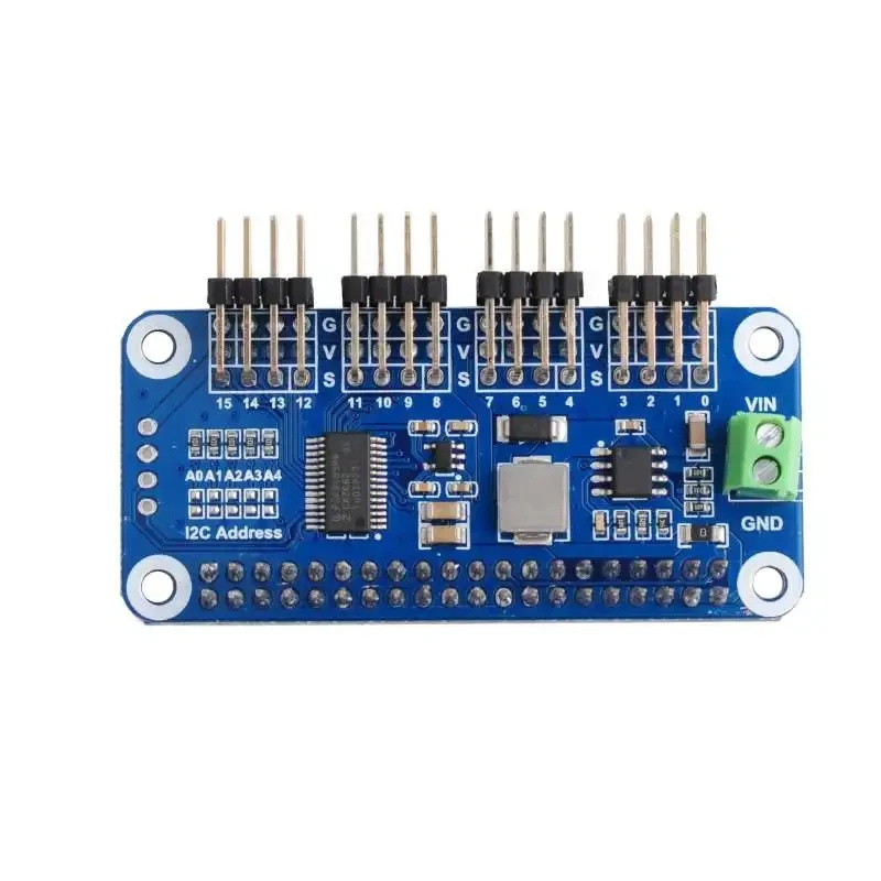 Raspberry Pi Zero - 16 Kanal PWM Servo Motor Sürücü