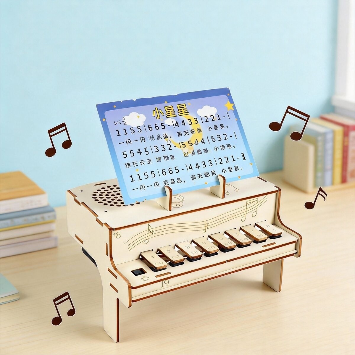 Diy Electronics Kids - DIY Ahşap Elektronik Piyano Modeli STEM