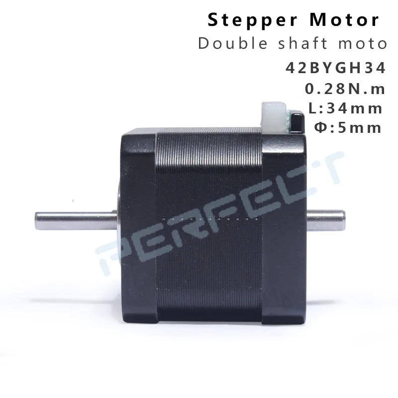 Stepper Motor 28Byj - Çift Şaftlı Motor 42BYGH34 Nema 17