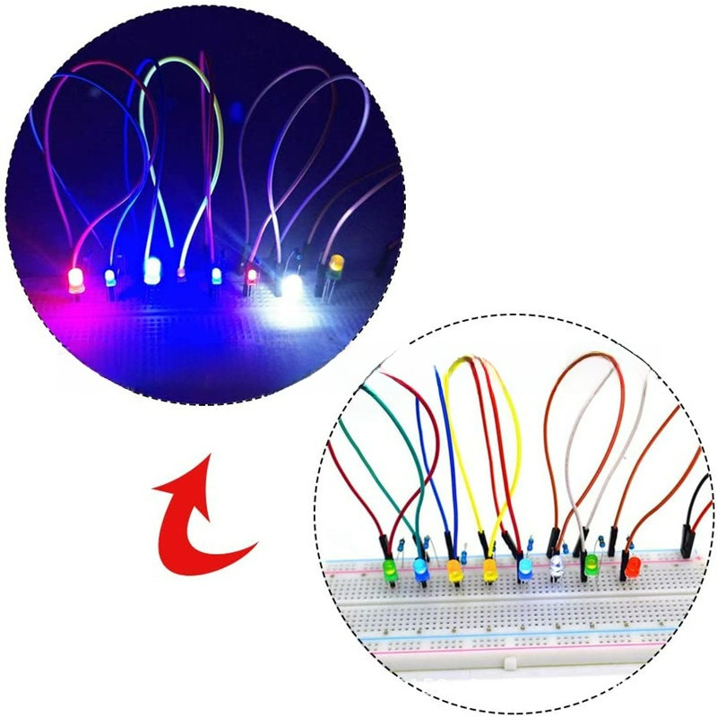 400PCS 3mm Çift Pinli LED Diyo - R/Diy Electronics incelemesi ve fiyatı