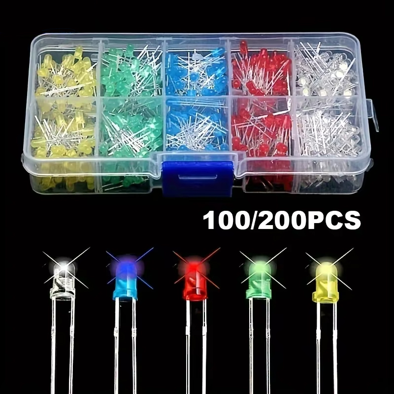 100/200 adet 3mm 5mm çok renkl - R/Diy Electronics incelemesi ve fiyatı