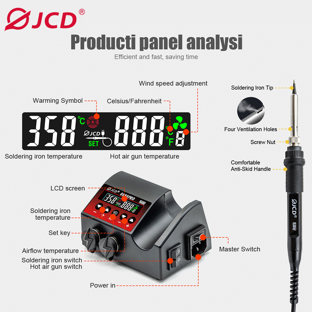 JCD 8898Pro lehimleme İstasyon - Smd Solder Paste incelemesi ve fiyatı